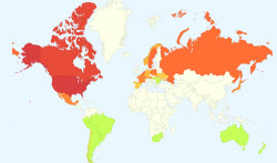 Ögonblicksbild av influensaläget i världen 10/1 2013